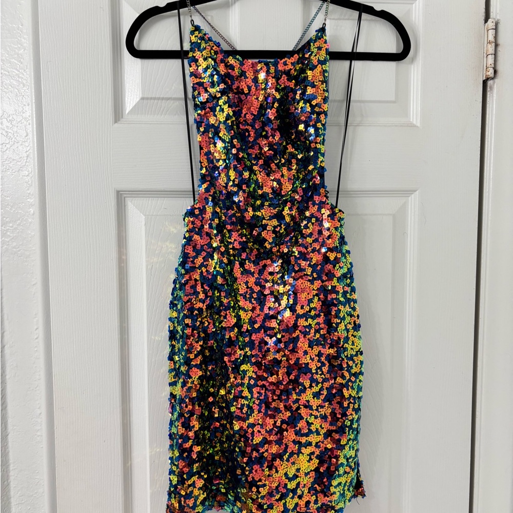 Fashion Nova Vibrant Sequin Dress